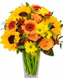 Svěží míchaná kytice - donáška květů