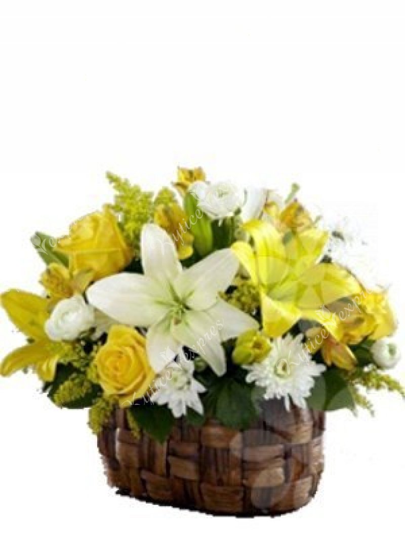 Cheerful flower basket